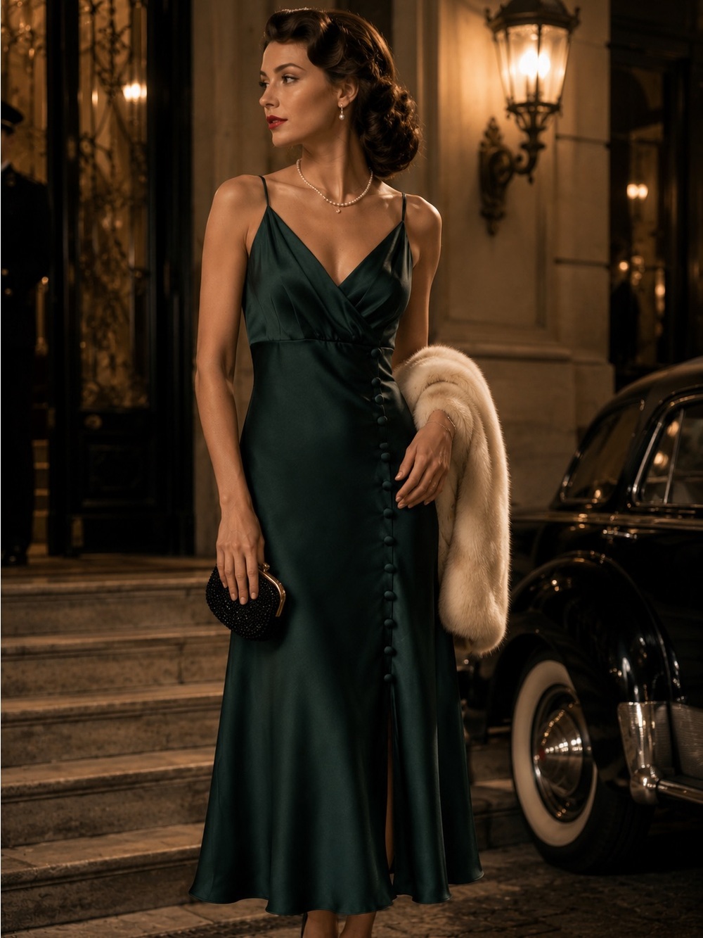 Zara Satin Evening Dress, Size Small